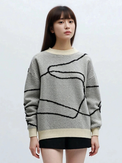 LUDIC PARK(ルディックパーク) |ラインジャガードシャギーラメニットトップス