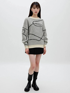 LUDIC PARK(ルディックパーク) |ラインジャガードシャギーラメニットトップス