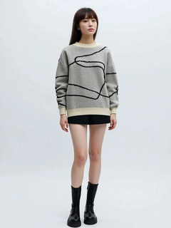 LUDIC PARK(ルディックパーク) |ラインジャガードシャギーラメニットトップス