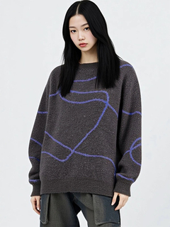 LUDIC PARK(ルディックパーク) |ラインジャガードシャギーラメニットトップス