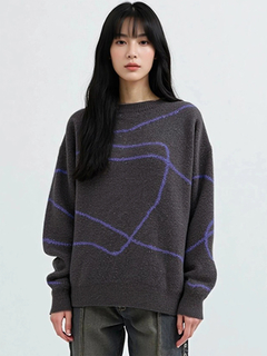 LUDIC PARK(ルディックパーク) |ラインジャガードシャギーラメニットトップス