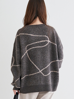 LUDIC PARK(ルディックパーク) |ラインジャガードシャギーラメニットトップス