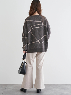 LUDIC PARK(ルディックパーク) |ラインジャガードシャギーラメニットトップス