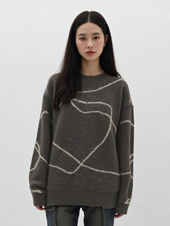 LUDIC PARK(ルディックパーク) |ラインジャガードシャギーラメニットトップス