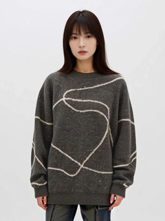 LUDIC PARK(ルディックパーク) |ラインジャガードシャギーラメニットトップス