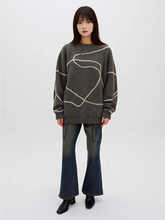 LUDIC PARK(ルディックパーク) |ラインジャガードシャギーラメニットトップス