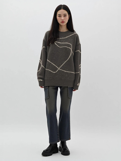 LUDIC PARK(ルディックパーク) |ラインジャガードシャギーラメニットトップス