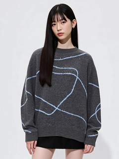 LUDIC PARK(ルディックパーク) |ラインジャガードシャギーラメニットトップス