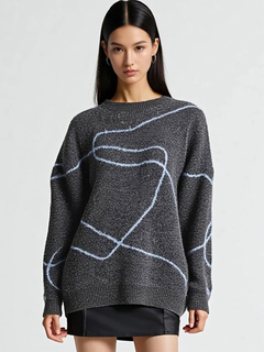 LUDIC PARK(ルディックパーク) |ラインジャガードシャギーラメニットトップス