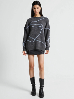 LUDIC PARK(ルディックパーク) |ラインジャガードシャギーラメニットトップス