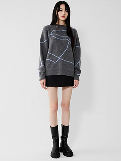 LUDIC PARK(ルディックパーク) |ラインジャガードシャギーラメニットトップス