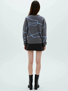 LUDIC PARK(ルディックパーク) |ラインジャガードシャギーラメニットトップス