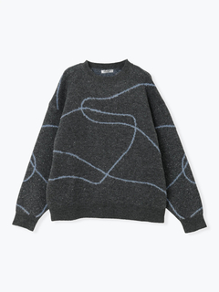 LUDIC PARK(ルディックパーク) |ラインジャガードシャギーラメニットトップス