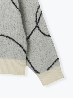 LUDIC PARK(ルディックパーク) |ラインジャガードシャギーラメニットトップス