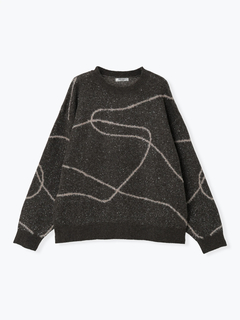 LUDIC PARK(ルディックパーク) |ラインジャガードシャギーラメニットトップス