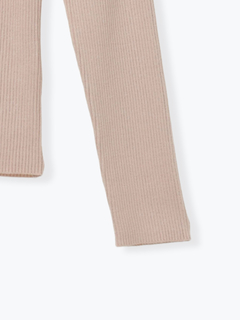 LUDIC PARK(ルディックパーク) |パール付きクロスリブニットトップス