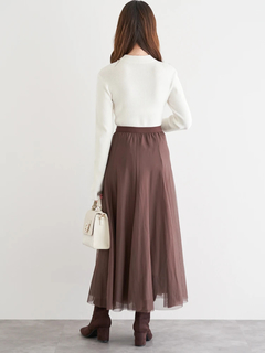 LUDIC PARK(ルディックパーク) |襟ビジューパール付きリブニットトップス