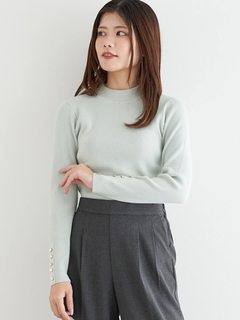 LUDIC PARK(ルディックパーク) |袖ボタンリブニットプルオーバー