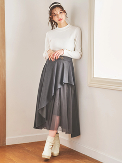 LUDIC PARK(ルディックパーク) |袖ボタンリブニットプルオーバー