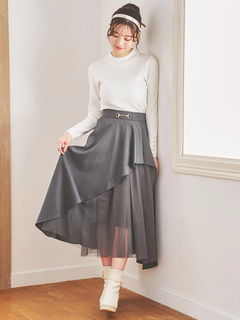 LUDIC PARK(ルディックパーク) |袖ボタンリブニットプルオーバー