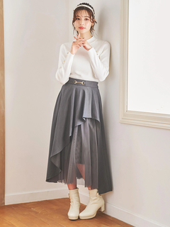 LUDIC PARK(ルディックパーク) |袖ボタンリブニットプルオーバー