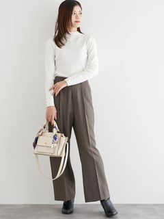 LUDIC PARK(ルディックパーク) |袖ボタンリブニットプルオーバー