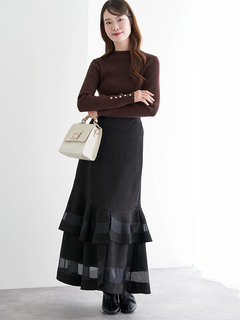 LUDIC PARK(ルディックパーク) |袖ボタンリブニットプルオーバー