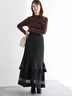 LUDIC PARK(ルディックパーク) |袖ボタンリブニットプルオーバー