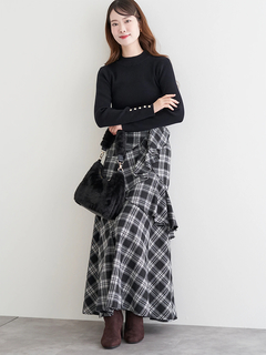 LUDIC PARK(ルディックパーク) |袖ボタンリブニットプルオーバー