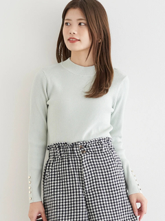 LUDIC PARK(ルディックパーク) |袖ボタンリブニットプルオーバー