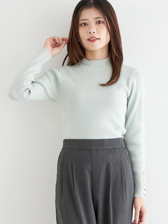 LUDIC PARK(ルディックパーク) |袖ボタンリブニットプルオーバー