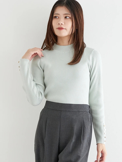 LUDIC PARK(ルディックパーク) |袖ボタンリブニットプルオーバー