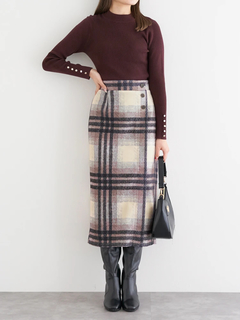 LUDIC PARK(ルディックパーク) |袖ボタンリブニットプルオーバー