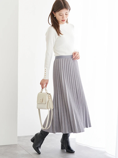 LUDIC PARK(ルディックパーク) |袖ボタンリブニットプルオーバー