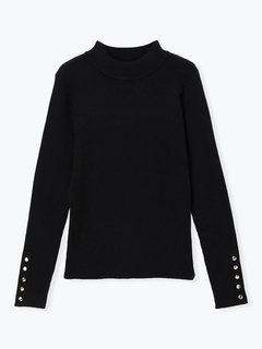 LUDIC PARK(ルディックパーク) |袖ボタンリブニットプルオーバー