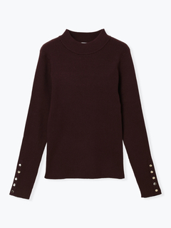 LUDIC PARK(ルディックパーク) |袖ボタンリブニットプルオーバー