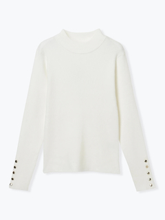 LUDIC PARK(ルディックパーク) |袖ボタンリブニットプルオーバー