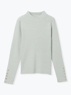 LUDIC PARK(ルディックパーク) |袖ボタンリブニットプルオーバー