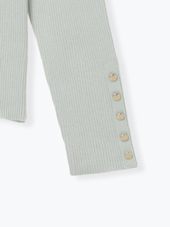 LUDIC PARK(ルディックパーク) |袖ボタンリブニットプルオーバー