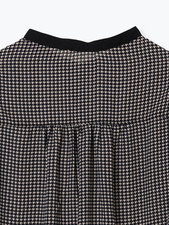 LUDIC PARK(ルディックパーク) |【袖2WAY】千鳥柄ノーカラーシャツ