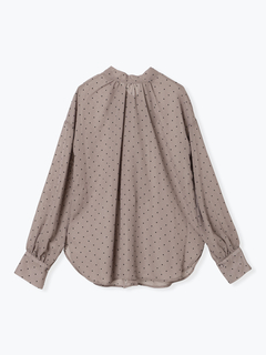 LUDIC PARK(ルディックパーク) |[前後２WAY]ドット柄フロッキープリントボウタイブラウス