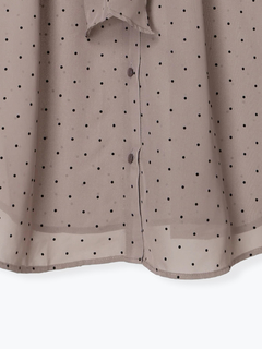 LUDIC PARK(ルディックパーク) |[前後２WAY]ドット柄フロッキープリントボウタイブラウス