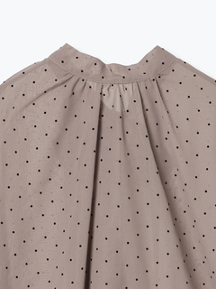 LUDIC PARK(ルディックパーク) |[前後２WAY]ドット柄フロッキープリントボウタイブラウス