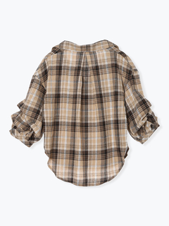 LUDIC PARK(ルディックパーク) |チェック柄タックスリーブスキッパーシャツ