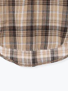 LUDIC PARK(ルディックパーク) |チェック柄タックスリーブスキッパーシャツ
