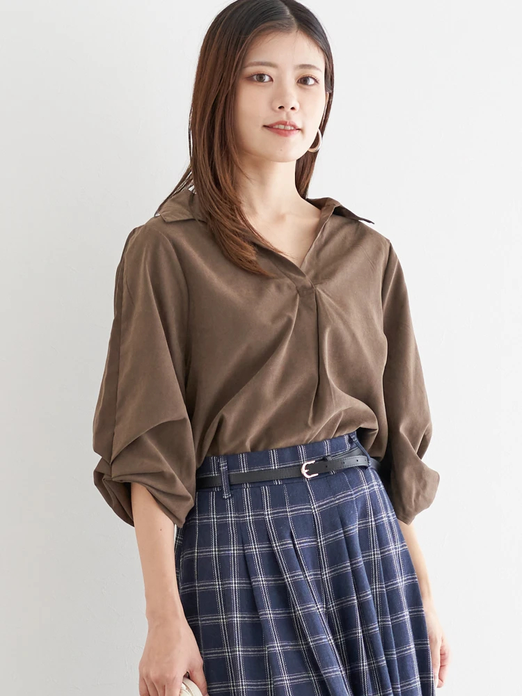 LUDIC PARK(ルディックパーク) |タックスリーブスキッパーシャツ