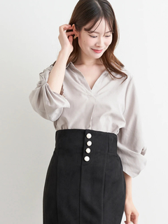 LUDIC PARK(ルディックパーク) |タックスリーブスキッパーシャツ