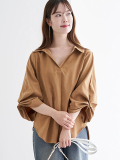 LUDIC PARK(ルディックパーク) |タックスリーブスキッパーシャツ