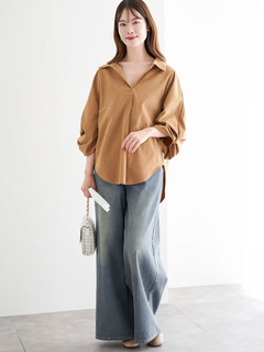 LUDIC PARK(ルディックパーク) |タックスリーブスキッパーシャツ