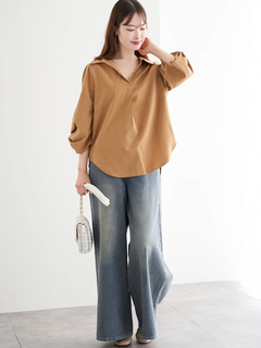 LUDIC PARK(ルディックパーク) |タックスリーブスキッパーシャツ